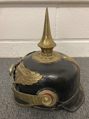 Lot 307 - Pickelhaube. A WWI Imperial German Guards pickelhaube