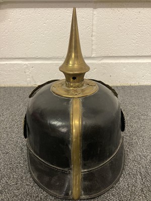 Lot 307 - Pickelhaube. A WWI Imperial German Guards pickelhaube