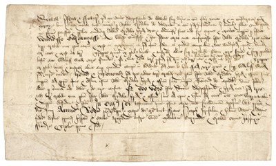 Lot 268 - Philip & Mary Deed. Conveyance (bargain and sale) for £3 6s 8d; 1 June 1555