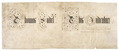 Lot 255 - Durham Writing Master. A fine example of calligraphy by Thomas Sudel of Darlington