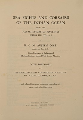 Lot 2 - Austen (H C M). Sea Fights and Corsairs of the Indian Ocean, Port Louis: R.W. Brooks, 1934