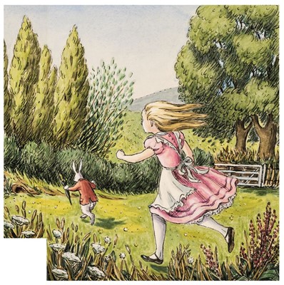 Lot 730 - Carroll, Lewis. DJ illustrations for Alice in Wonderland & Through the Looking Glass