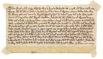 Lot 262 - Medieval Deeds. Grant for £1 13s 4d, c. 1240