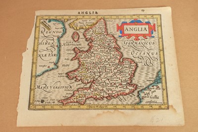 Lot 195 - British Isles. Mercator (Gerard & Hondius J.), Anglia Scotia et Hibernia & Anglia, circa 1621