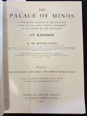 Lot 21 - Evans (Arthur). The Palace of Minos, 3 volumes in 4, 1921-30