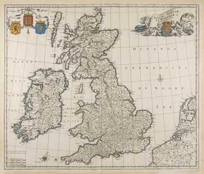 Lot 193 - British Isles. De Wit (Frederick), Nova Totius Angliae, Scotiae et Hiberniae Tab, circa 1680