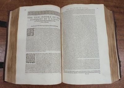 Lot 204 - Livy. The Romane Historie vvritten by T. Livius of Padua, 1st edition in English, 1600