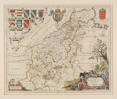Lot 194 - Northamptonshire. Blaeu (Johannes), Comitatus Northantonensis vernacule Northampton Shire, 1645