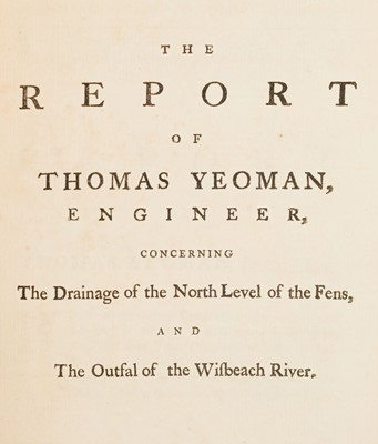 Lot 23 - Smeaton (John). The report ... concerning the drainage of the North Level of the Fens, [1768]