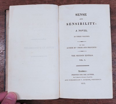 Lot 269 - Austen (Jane). Sense and Sensibility, 2nd edition, 3 volumes, London: T. Egerton, 1813