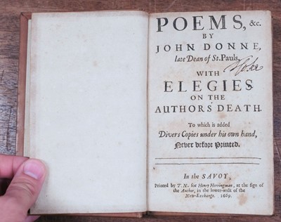 Lot 224 - Donne (John). Poems, 1st edition, 1669