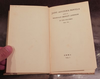 Lot 84 - Austen (Jane). Jane Austen's Novels, edited by Reginald Brimley Johnson, 10 volumes, London: J. M. Dent and Company, 1892-93