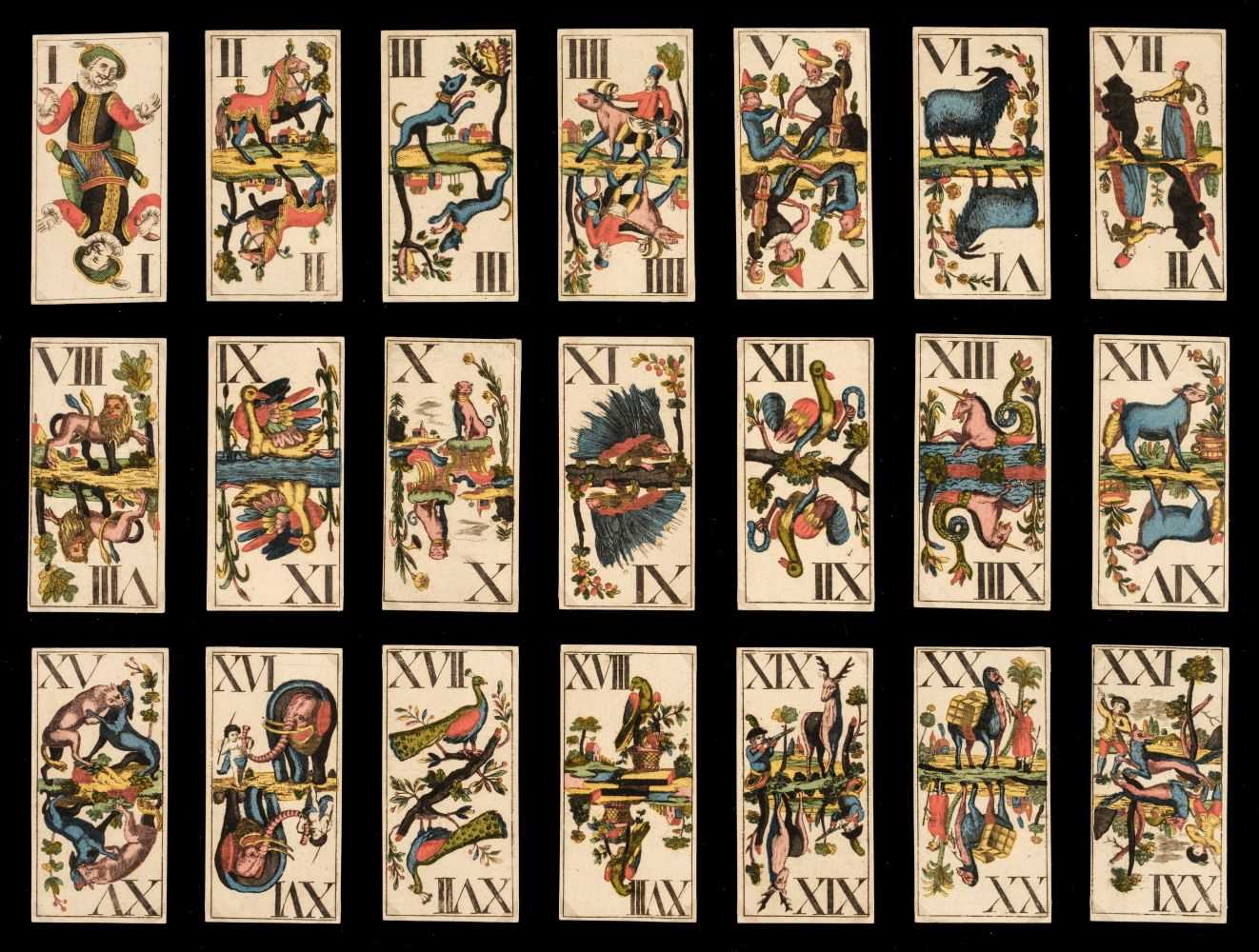 Lot 330 - Austrian Animal Tarot. A deck of tarot cards, Prague, Jakob Wokaun, 1815