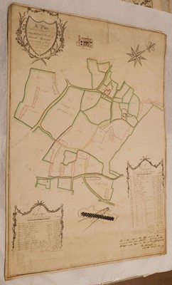 Lot 112 - Manuscript Estate Plan. A Plan of Cowley Hall & Mill Farm..., 1813