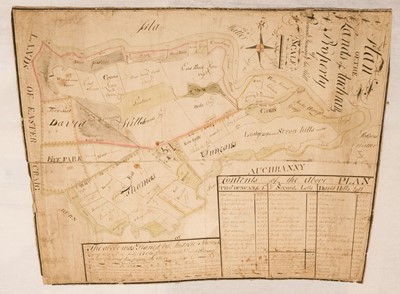 Lot 112 - Manuscript Estate Plan. A Plan of Cowley Hall & Mill Farm..., 1813