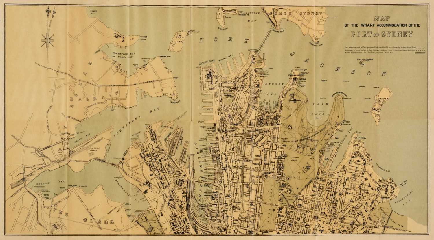 Lot 70 - Australia. Map of the Wharf Accommodation of