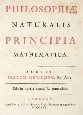Lot 241 - Newton (Isaac). Philosophie Naturalis Principia Mathematica, 3rd edition, 1726