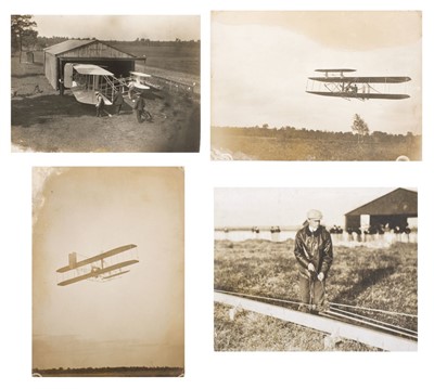 Lot 23 - Wright (Wilbur, 1867-1912). A collection of 12 original black and white photographs of Wilbur Wright