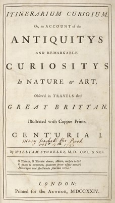 Lot 240 - Stukeley (William). Itinerarium Curiosum, 1st edition, 1724