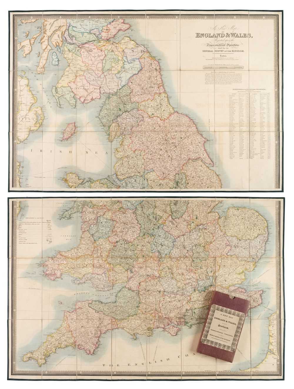 Lot 209 - Folding Maps. A collection of nine folding maps, mostly 19th century