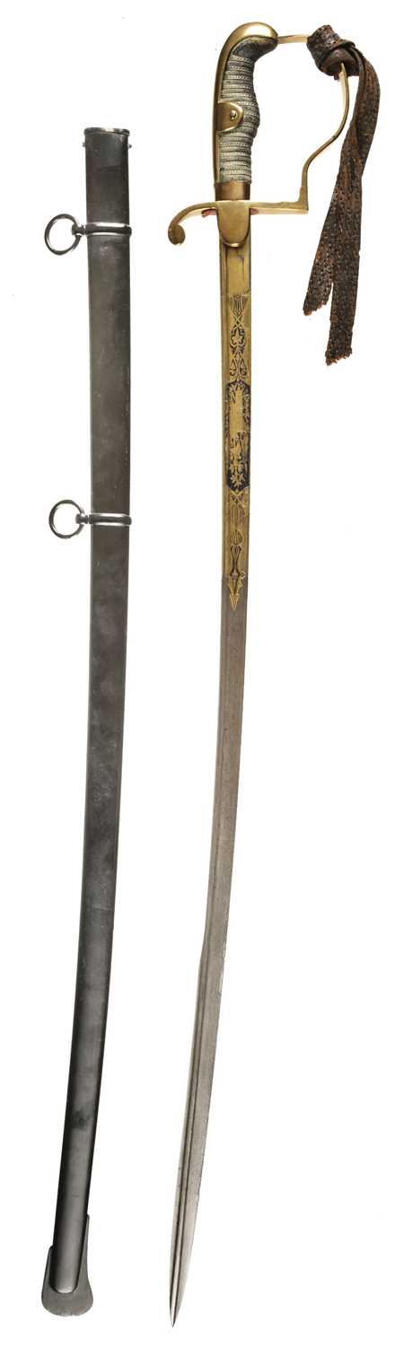 Lot 362 - Prussian Sword. A fine pre WWI Prussian Artillery Officer's sword