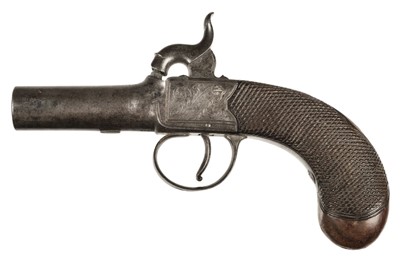 Lot 338 - Pocket Pistol. An early 19th century English percussion pocket pistol by Blanch, London