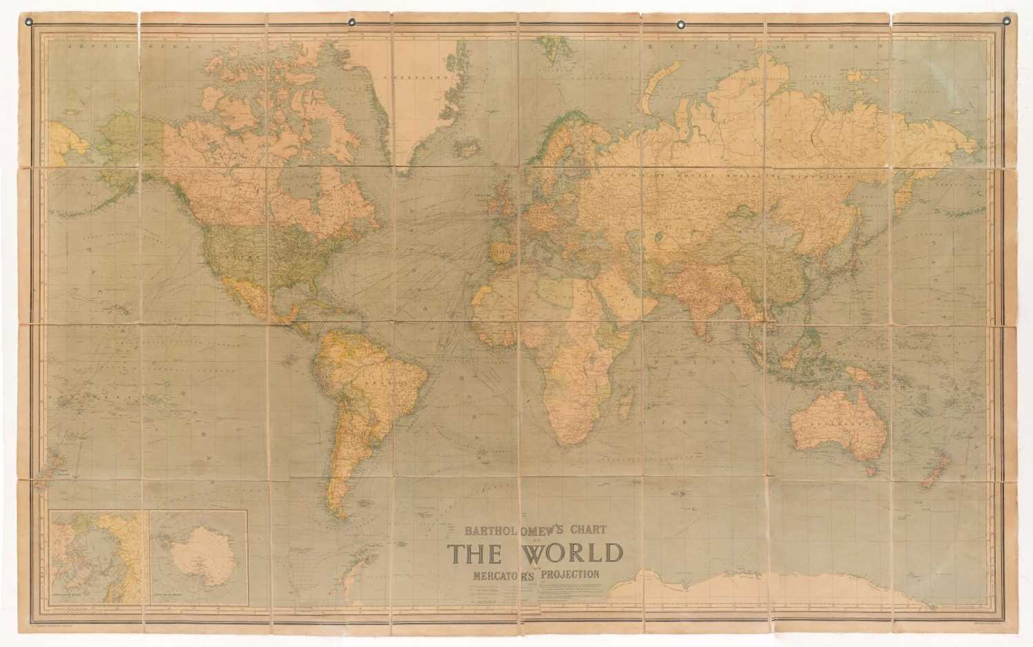 Lot 244 - World. John Bartholomew & Son Ltd (publishers). Bartholomew's Chart of the World...,  circa 1920