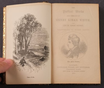 Lot 15 - Fore-edge painting. The Poetical Works and Remains of Henry Kirke White, 5th ed., 1861