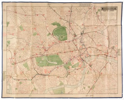 Lot 106 - London Underground. G. W. Bacon & Co. Ltd, Underground Map of London, circa 1935