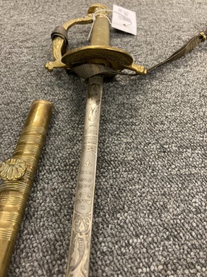 Lot 351 - Court Swords. Two Victorian court swords plus a Masonic sword