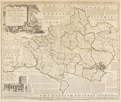 Lot 202 - Dorset. A collection of nine maps, 17th - 19th century