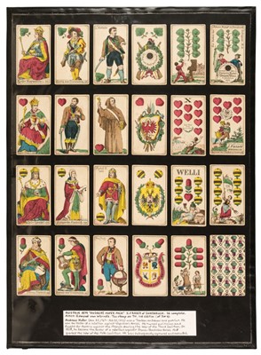 Lot 508 - Austrian Paris Views Tarot. Pariser Ansichten tarot cards, Vienna, J. Glanz, c.1850s, & 1 other