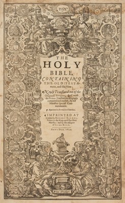 Lot 214 - Bible [English]. The Holy Bible, containing the Old Testament, and the New, 1634