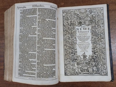 Lot 214 - Bible [English]. The Holy Bible, containing the Old Testament, and the New, 1634