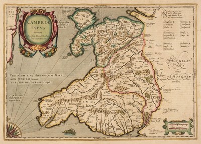 Lot 143 - Wales. Lhuyd (Humphrey, Mercator Gerard & Jansson Jan), Cambriae Typus..., 1636 - 42