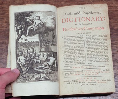 Lot 41 - Nott (John). The Cooks and Confectioners Dictionary, 3rd ed., 1726