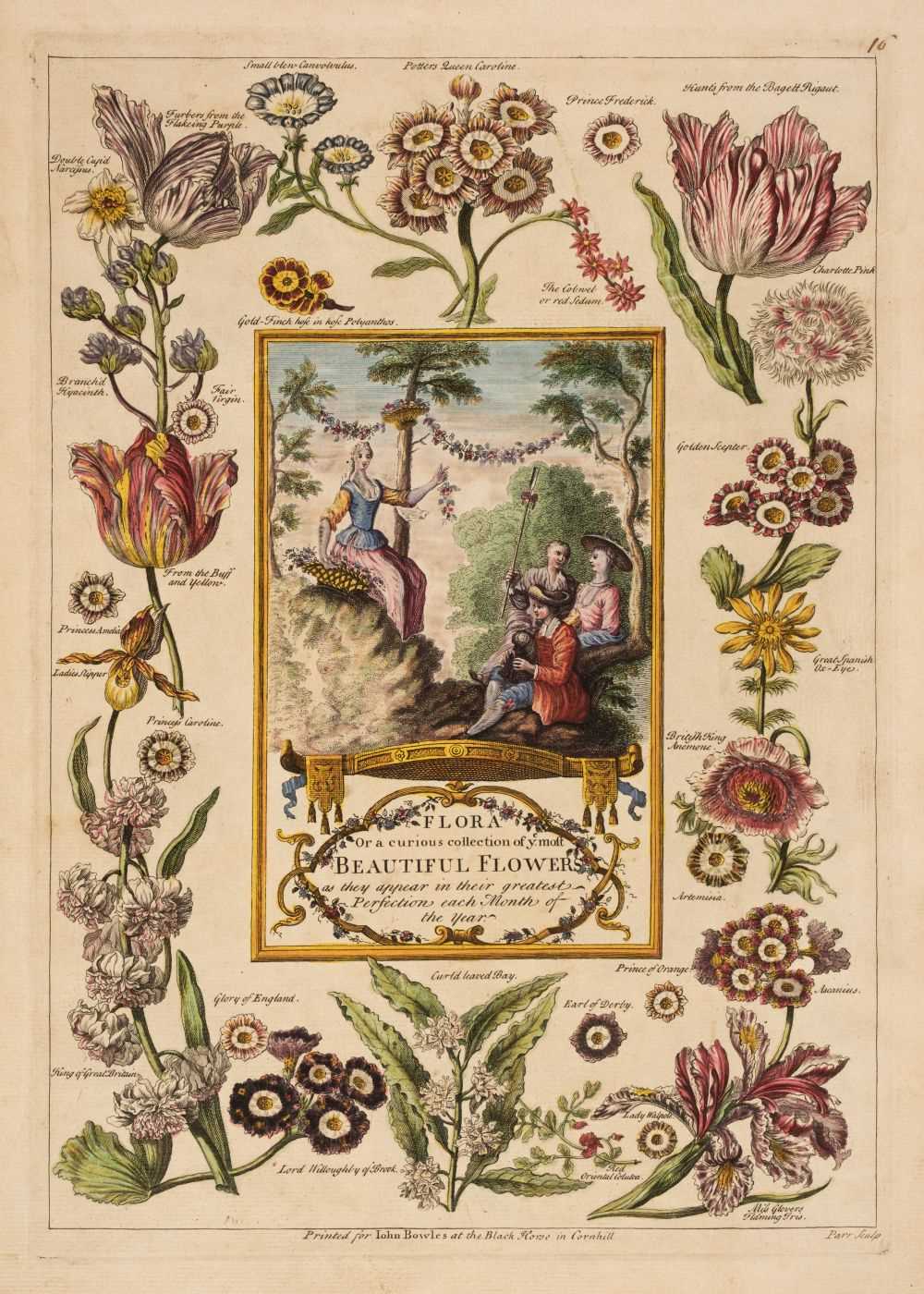 26 - Furber, Robert. Flora..., Beautiful Flowers as they appear... each Month, John Bowles, 1750