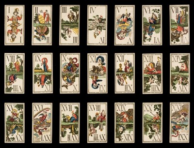 Lot 329 - Austrian Mythological Tarock. A deck of mythology tarock cards, Linz, F. Eurich, 1812, & 1 other