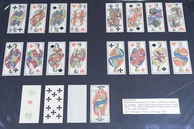 Lot 329 - Austrian Mythological Tarock. A deck of mythology tarock cards, Linz, F. Eurich, 1812, & 1 other