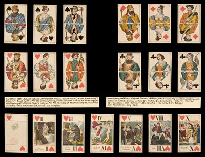 Lot 331 - Austrian Comet Whist cards. Wiener Komet-Whist cards, J. G. Uffenheimer, 1839, & 8 others