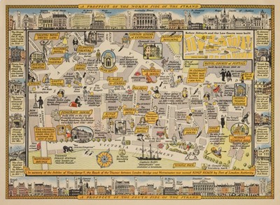 Lot 234 - Sayer (J. P.). 12 Original Lithographic Prints..., Picture Maps of London..., 1948