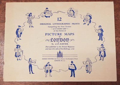 Lot 234 - Sayer (J. P.). 12 Original Lithographic Prints..., Picture Maps of London..., 1948