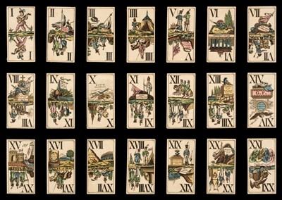 Lot 333 - Austrian Victory Tarot. Sieg-Tarok, Prossnitz, Moravia: Gottfried Fischer, circa 1840, & 1 other