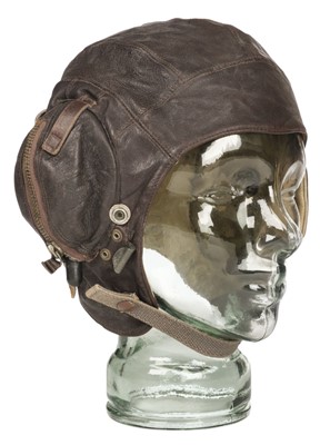 Lot 179 - Flying Helmet. A WWII Battle of Britain period Navy C Type flying helmet