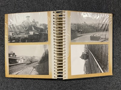 Lot 274 - Steam Engines. A private collection of photographs and negatives of steam engines, c. 1950s/1960s