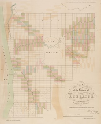 Lot 73 - Australia. Williams (G. M.), Plan of the District if Adelaide..., 1841
