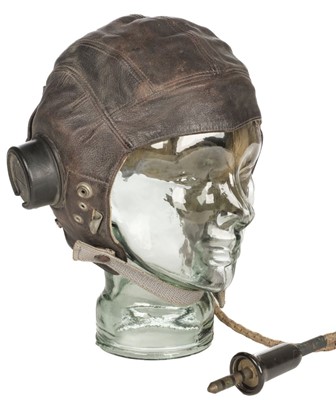 Lot 201 - Flying Helmet. A WWII RAF C type flying helmet worn by Holland