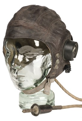 Lot 177 - Flying Helmet. A WWII RAF C type flying helmet worn by Newington