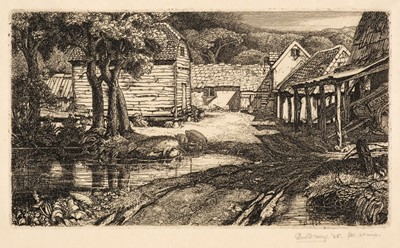 Lot 302 - Drury (Paul, 1903-1988). Nicol's Farm, 1925, etching, signed