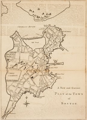 Lot 76 - Boston. Gentlemans' Magazine (publisher). A New and Correct Plan of the Town of Boston, 1775